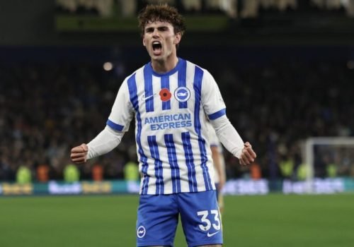 Matt O'Riley celebrates [image via Twitter/X]