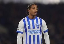 BRIGHTON, ENGLAND - APRIL 2: Joao Pedro of Brighton & Hove Albion during the Premier League match between Brighton & Hove Albion FC and Aston Villa FC at Amex Stadium on April 2, 2025 in Brighton, England. (Photo by Crystal Pix/MB Media/Getty Images)
